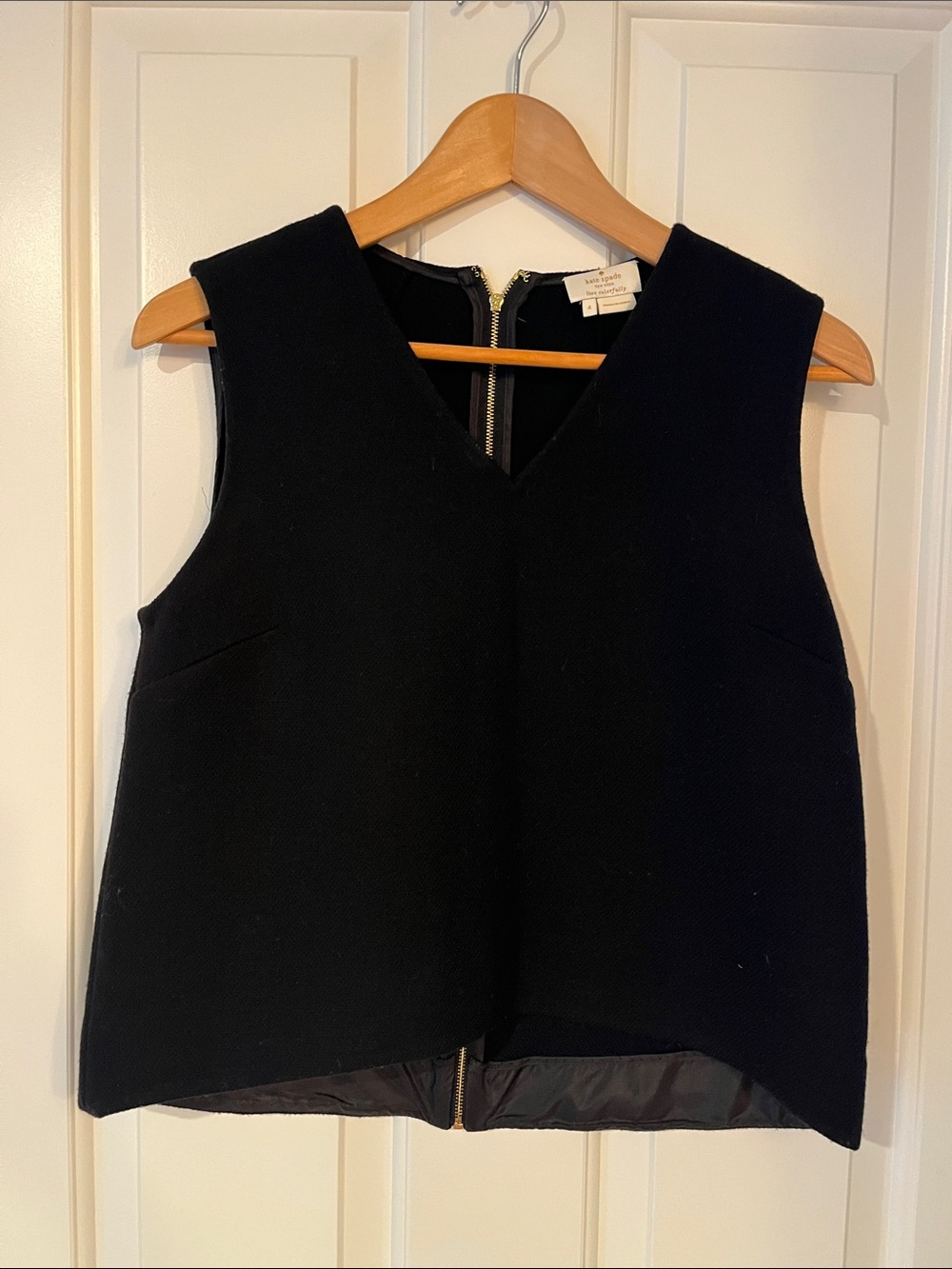 kate spade Black high low zip top 4